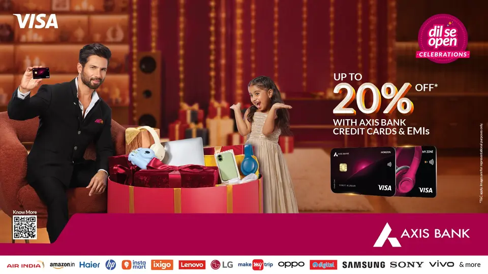 Shahid Kapoor brings Axis Bank and Visa festive campaign to life