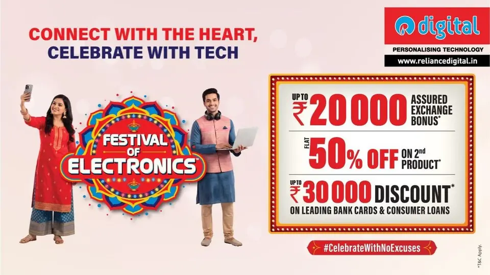 Reliance Digital sweetens festive shopping with exchange bonuses and half - price deals