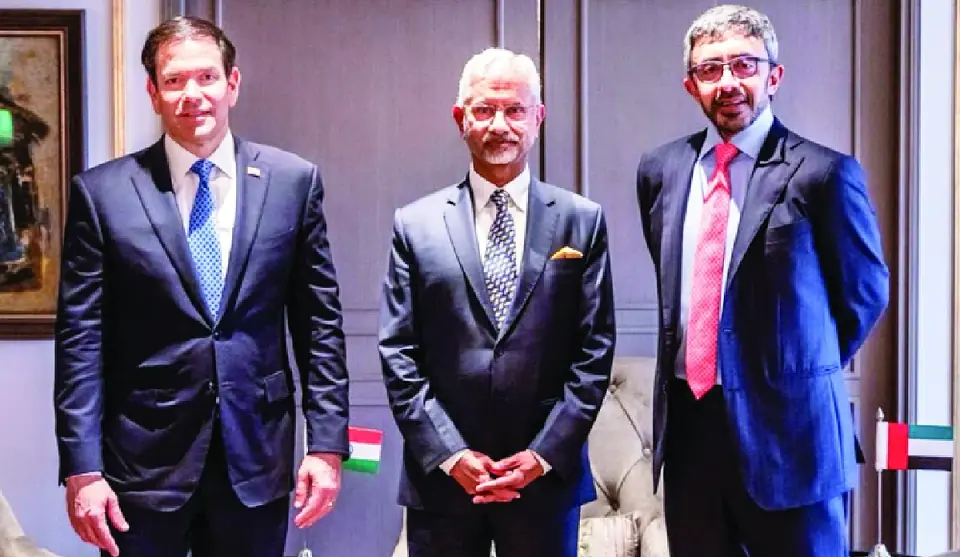 Jaishankar , UAE counterpart discuss West Asia , trade ties