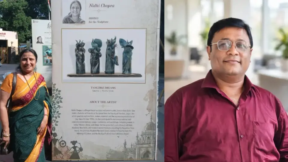 भोपाल के दो कलाकारों का राष्ट्रीय सम्मान : निधि की टेंजिबल ड्रीम्स को पुरस्कार तो रविंद्र की ऑपरेशन सिंदूर को ग्रैंड प्राइज
