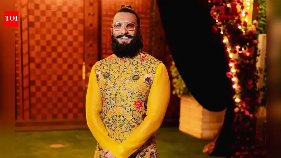 Ranveer Singh turns up the Surya energy in an Anamika Khanna yellow ensemble that refuses to play background character
