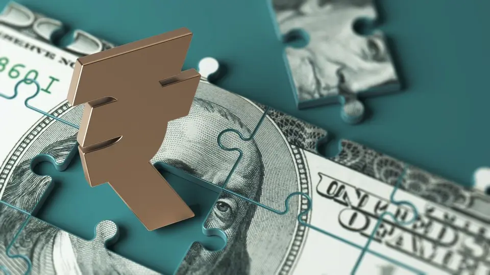 Rupee falls 21 paise to close at 95.28 against U.S. dollar