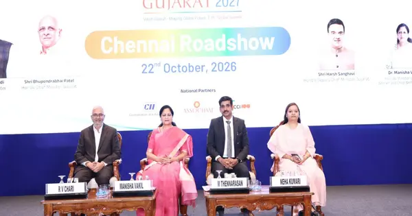 Vibrant Gujarat Global Summit 2027 roadshow held in Chennai , highlights opportunities for industrial collaboration