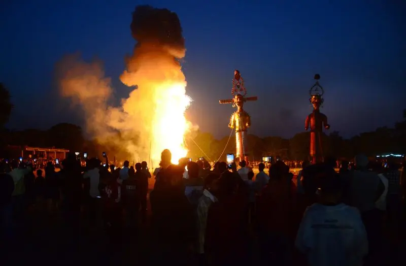 Dasehra festivities get a political flavour