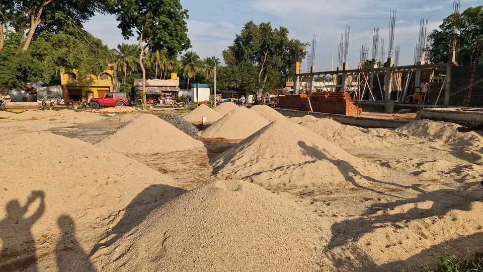 20 units of illegally mined sand near Ambur seized
