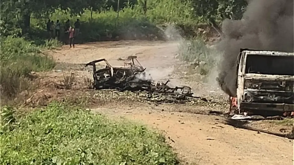 At least four killed, as two vehicles catch fire in ASR district