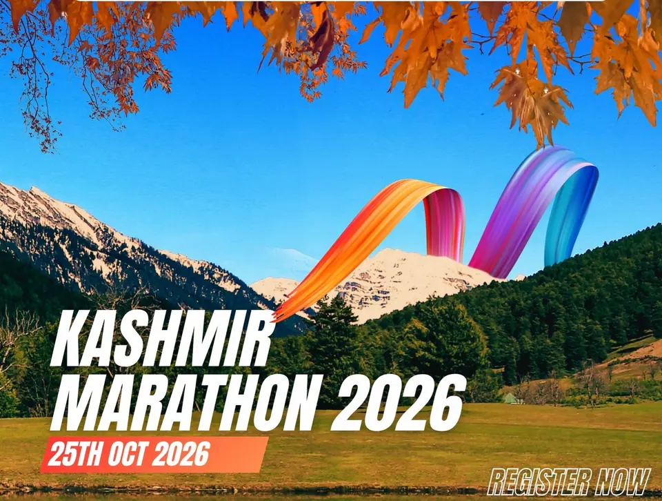 J & K CM Omar Abdullah Flags of Kashmir Marathon