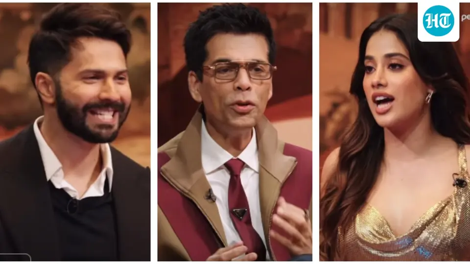 Koffee with Karan : Varun Dhawan , Janhvi Kapoor spill secrets about Karan Johar while Arjun Kapoor joins them for a fun rapid fire round