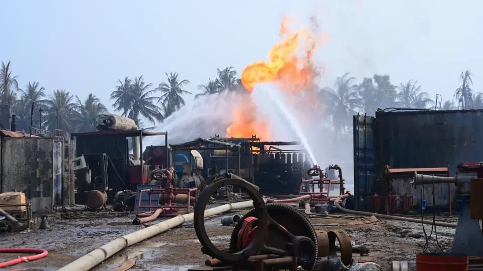 Natural gas leak from ONGC pipeline in Andhra’s Konaseema; work on to plug the leak