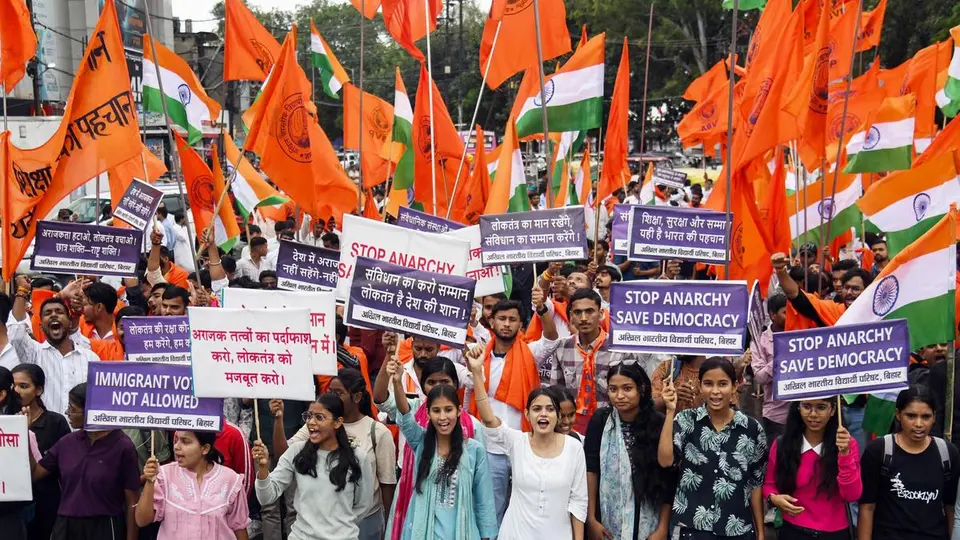 ABVP holds ‘Save Democracy’ march in Patna amid SIR row