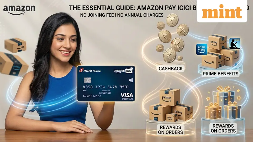 Amazon Pay ICICI Bank Credit Card : No joining fee , no annual charges Cashback , Prime benefits and rewards on orders