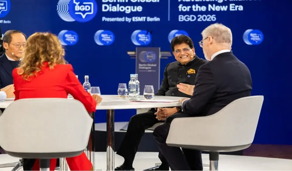 piyush goyal blames europe for carbon emissions at berlin global dialogue