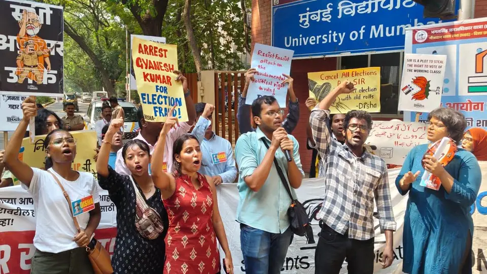 Students protest against SIR at Mumbai University, demand arrest of CEC Gyanesh Kumar