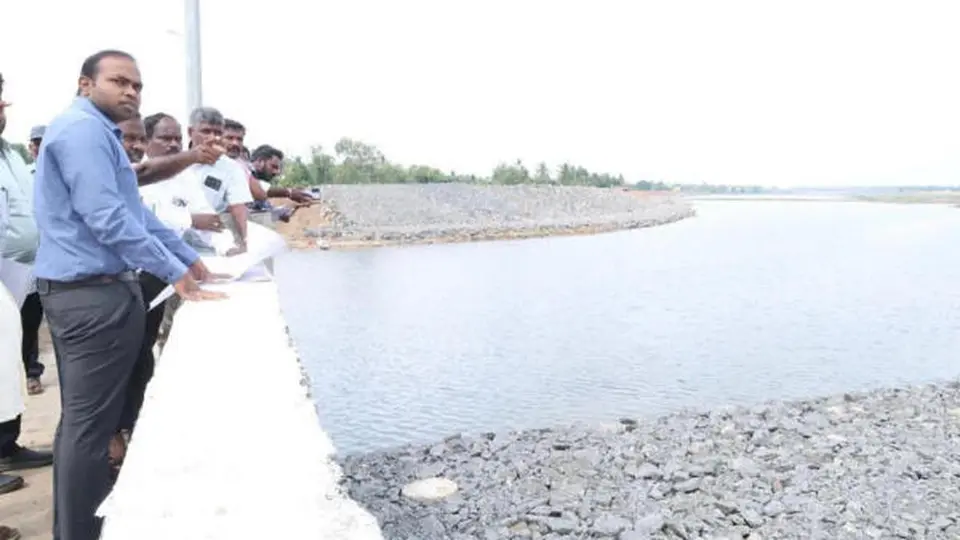 Collector reviews flood mitigation works in Cuddalore