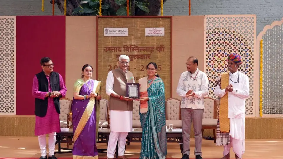Andhra University scholar receives ‘Ustad Bismillah Khan Yuva Puraskar’