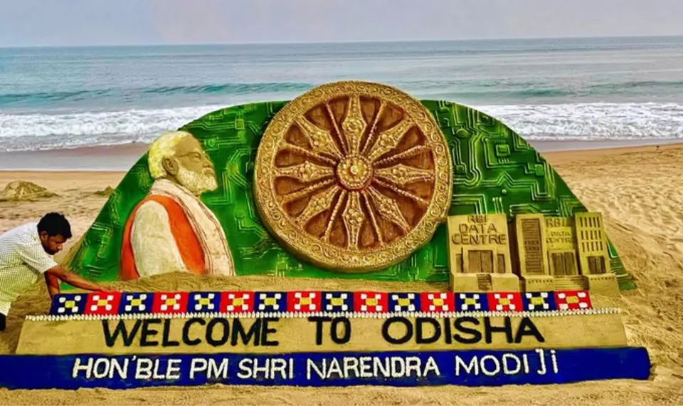 Sudarsan Pattnaik Honours PM Modi Odisha Visit with Stunning Sand Art - Pragativadi I Latest Odisha News in English I Breaking News