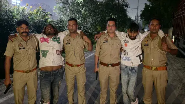 गाजियाबाद में एनकाउंटर , पुलिस मुठभेड़ में दो बदमाश गिरफ्तार ; बैंक ग्राहकों से करते थे ठगी - ghaziabad encounter two tappebazi accused arrested